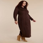 Suede Shirt Dress image number null