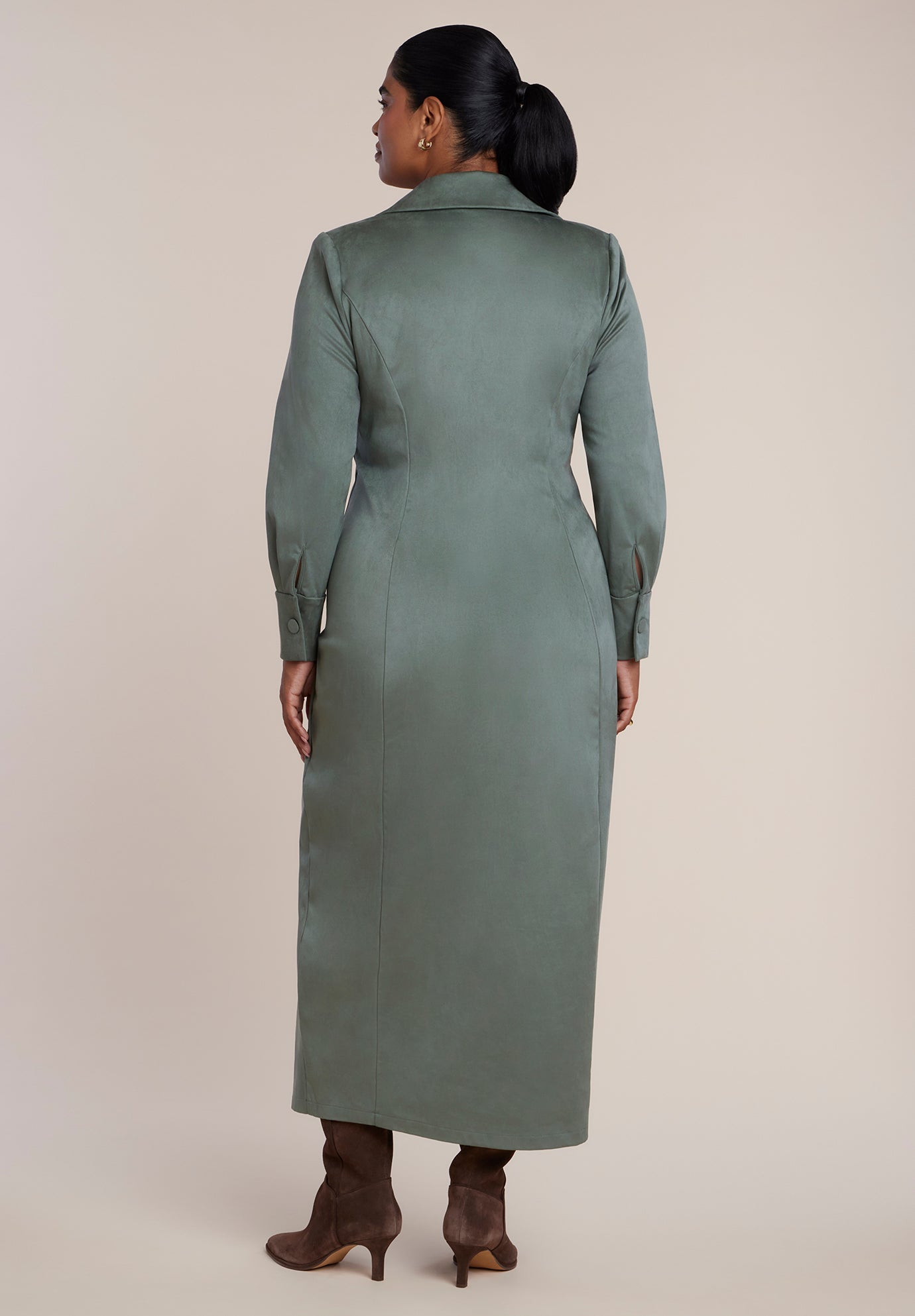 Suede Shirt Dress image number 2