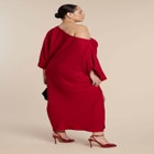 Exaggerated Sleeve Draped Maxi Dress image number null