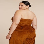 Corduroy Peplum Bustier image number null