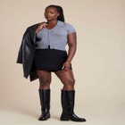 Cropped Zip Up Polo Sweater image number null