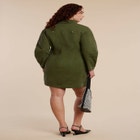 Denim Mini Dress With Zipper Detail image number null