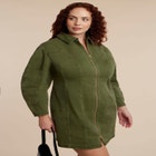 Denim Mini Dress With Zipper Detail image number null