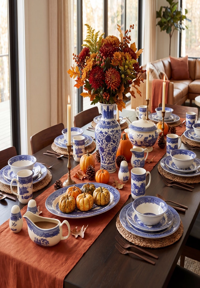 16-PC. Blue Willow Dinnerware Set image number 8