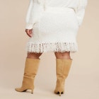 Looped Fringe Sweater Mini Skirt image number null