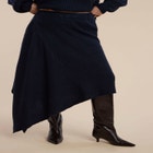 Asym Draped Sweater Skirt image number null