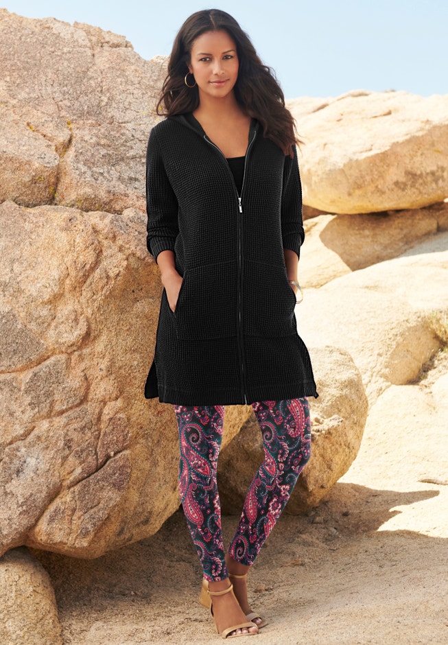 Plus Size Ankle Length Essential Stretch Legging image number 3