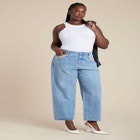 Relaxed Jean With Rhinestone Trim Pocket image number null