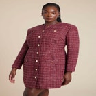 Tweed Long Sleeve Mini Dress image number null