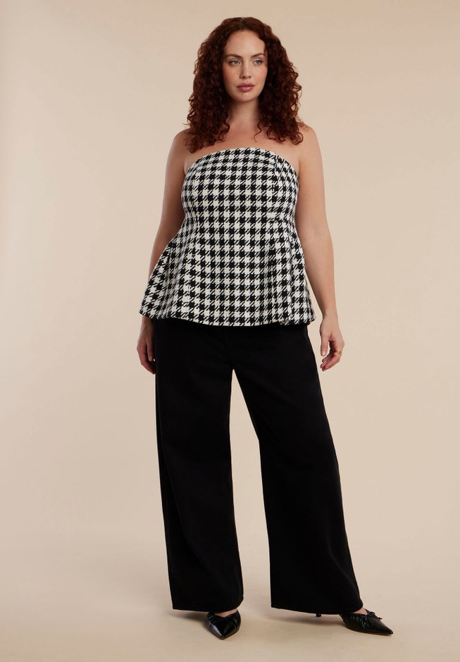Houndstooth Bustier image number null
