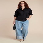 Tie Back Button Up Top image number null