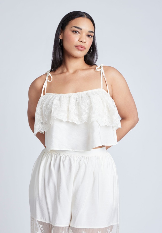 Camisole Lace Crop Top image number null
