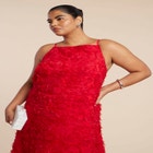 3D Floral Texture Gown image number null