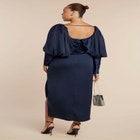 Pleated Bodice Column Dress image number null