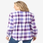 Pintucked Flannel Shirt image number null