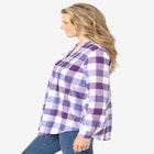 Pintucked Flannel Shirt image number null