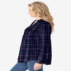 Pintucked Flannel Shirt image number null