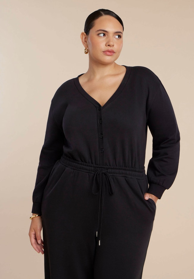 Button Up Long Sleeve Jumpsuit image number 1