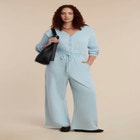 Button Up Long Sleeve Jumpsuit image number null