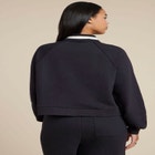 Quarter Zip Stripe Detail Sweatshirt image number null