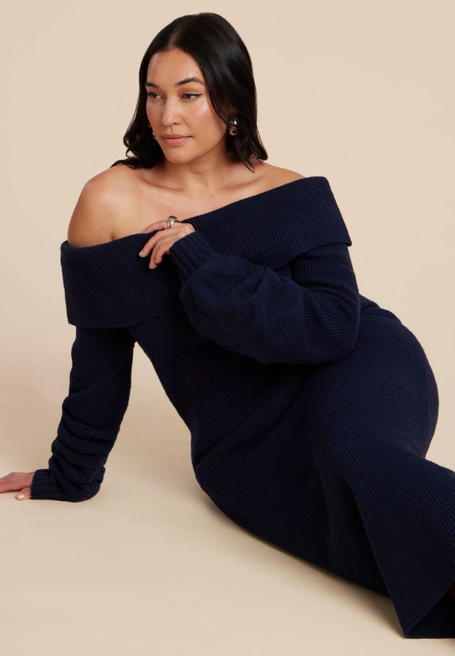 Slouchy Sweater Dress image number 5