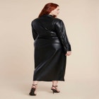 Faux Leather Shirt Dress image number null