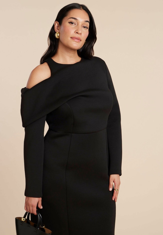 Drape Effect Midi Dress image number 1