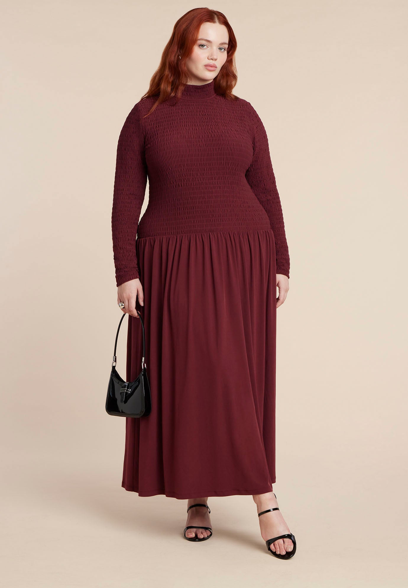 Smocked Midi Dress image number 2