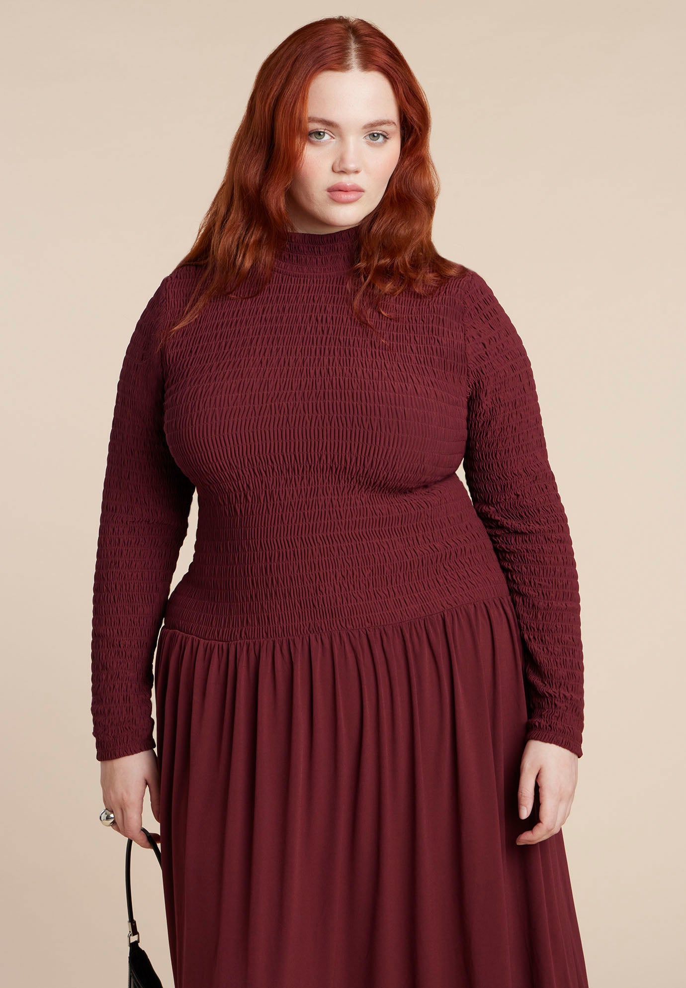 Smocked Midi Dress image number 3