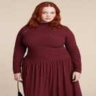 Smocked Midi Dress image number null