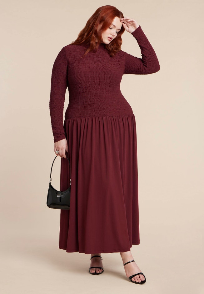 Smocked Midi Dress image number 0