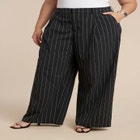 Wide Leg Pinstripe Trouser image number null