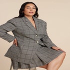 Nipped Waist Blazer With Back Adjuster image number null