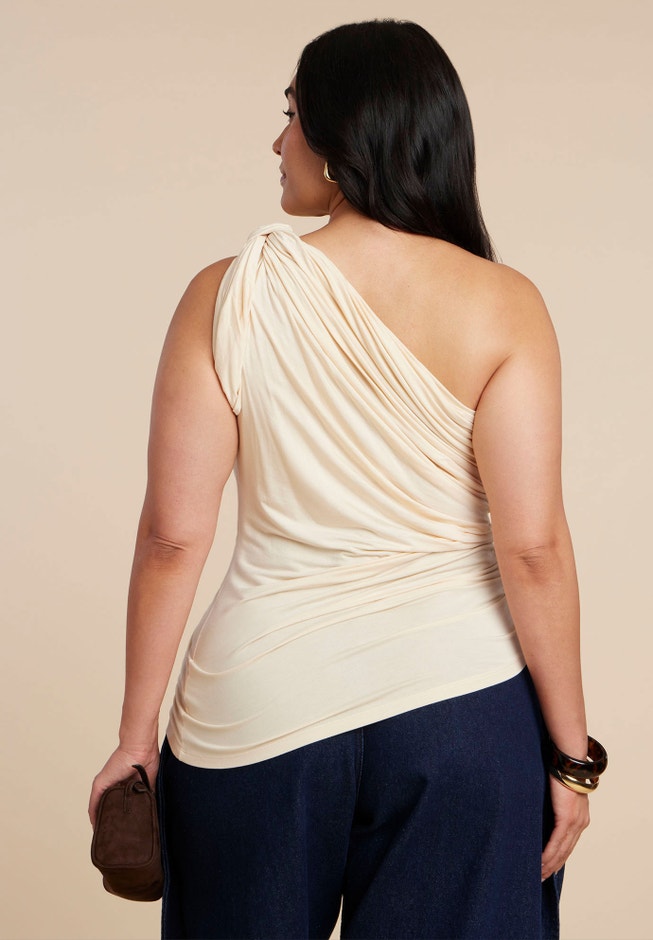 Sheer Twist Drape Top image number 1