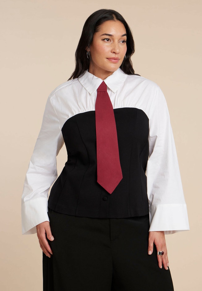 Bustier Button Up Twofer image number 1