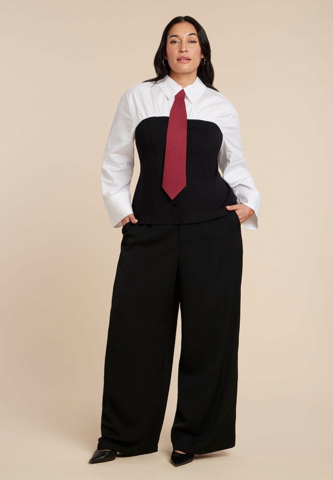 Bustier Button Up Twofer image number 2