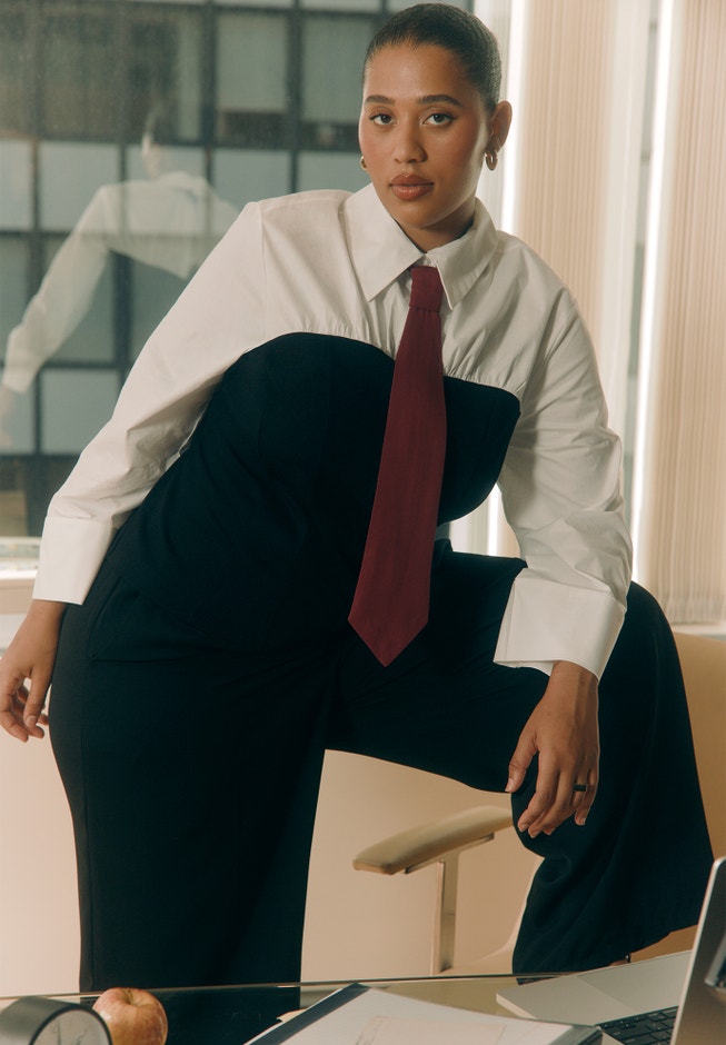 Bustier Button Up Twofer image number 0