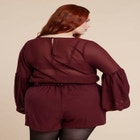 Sheer Balloon Sleeve Blouse image number null