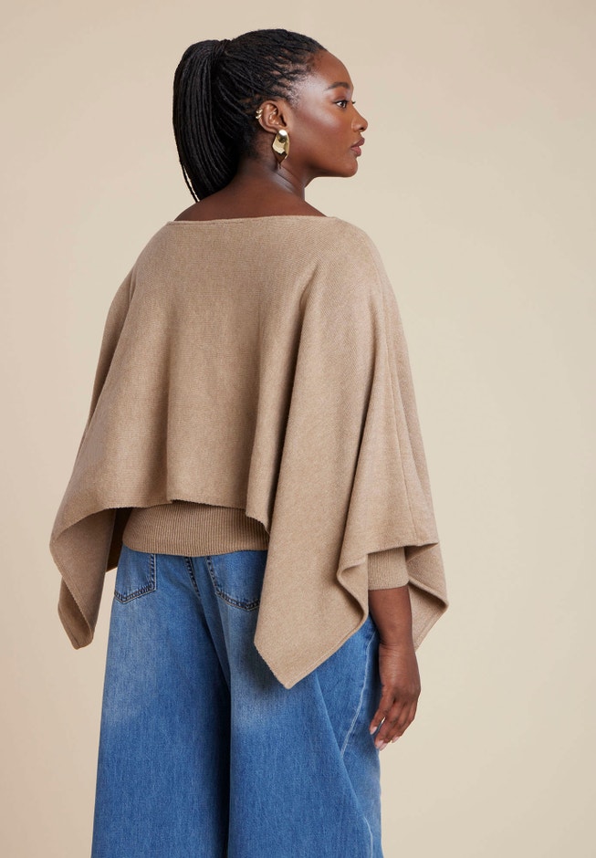 Layered Cape Sweater image number 1