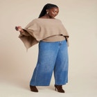 Layered Cape Sweater image number null