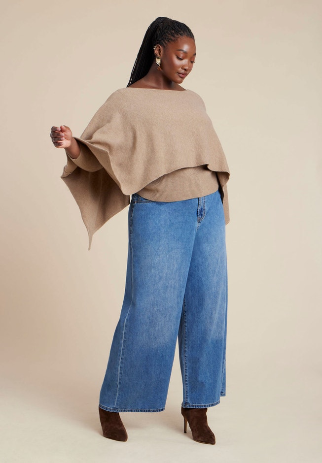 Layered Cape Sweater image number 2