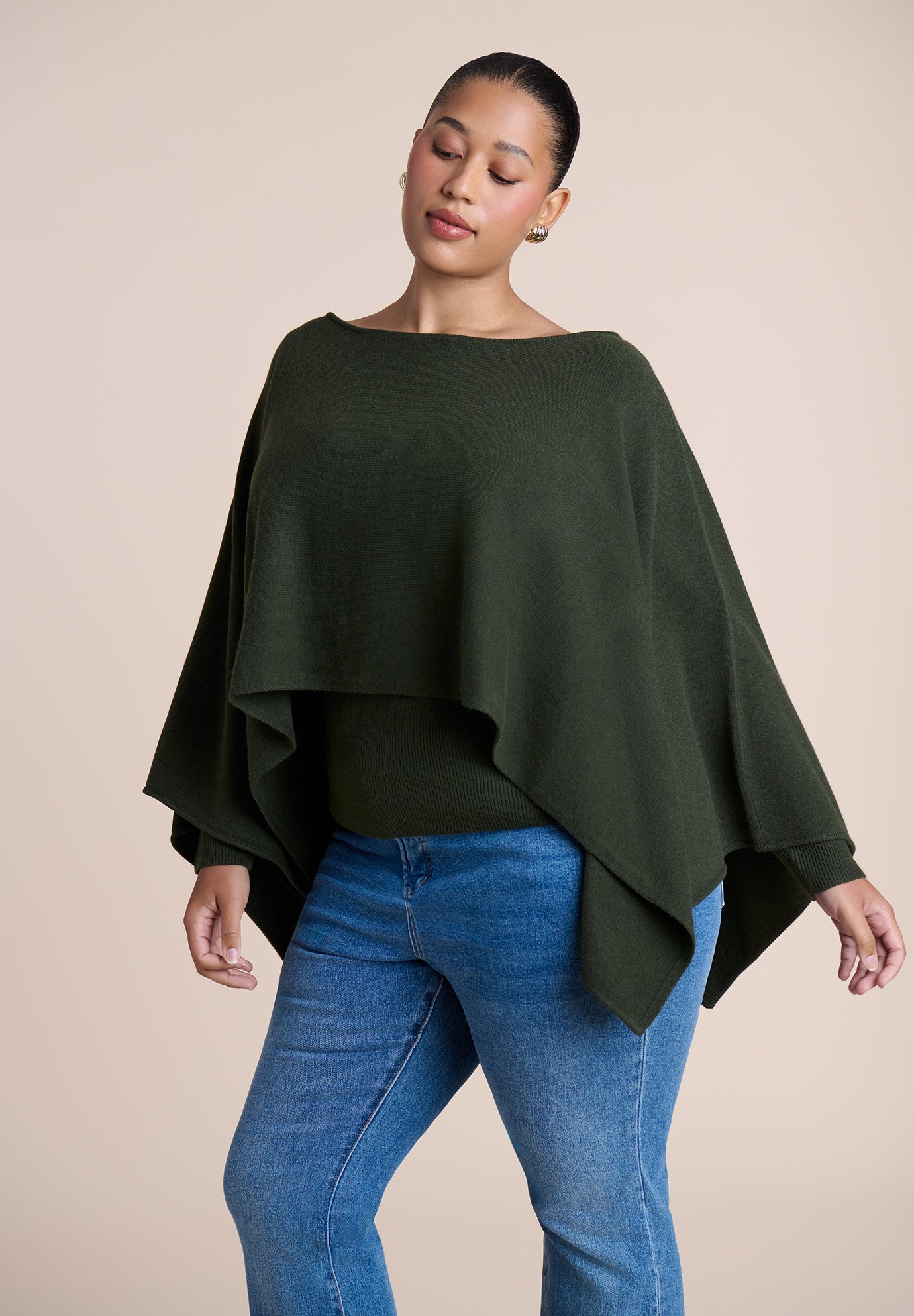 Layered Cape Sweater image number 1