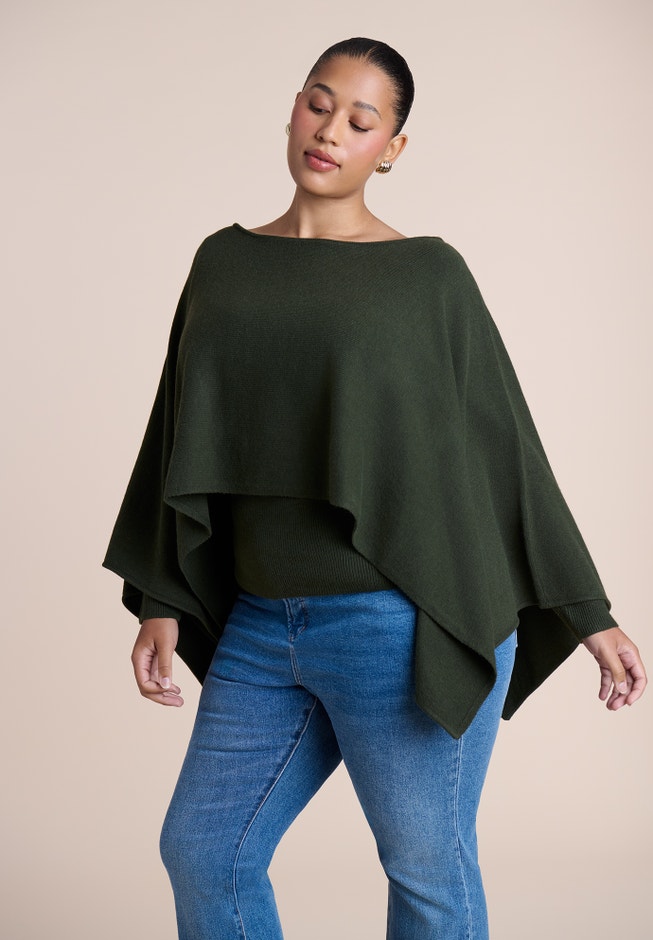 Layered Cape Sweater image number 1