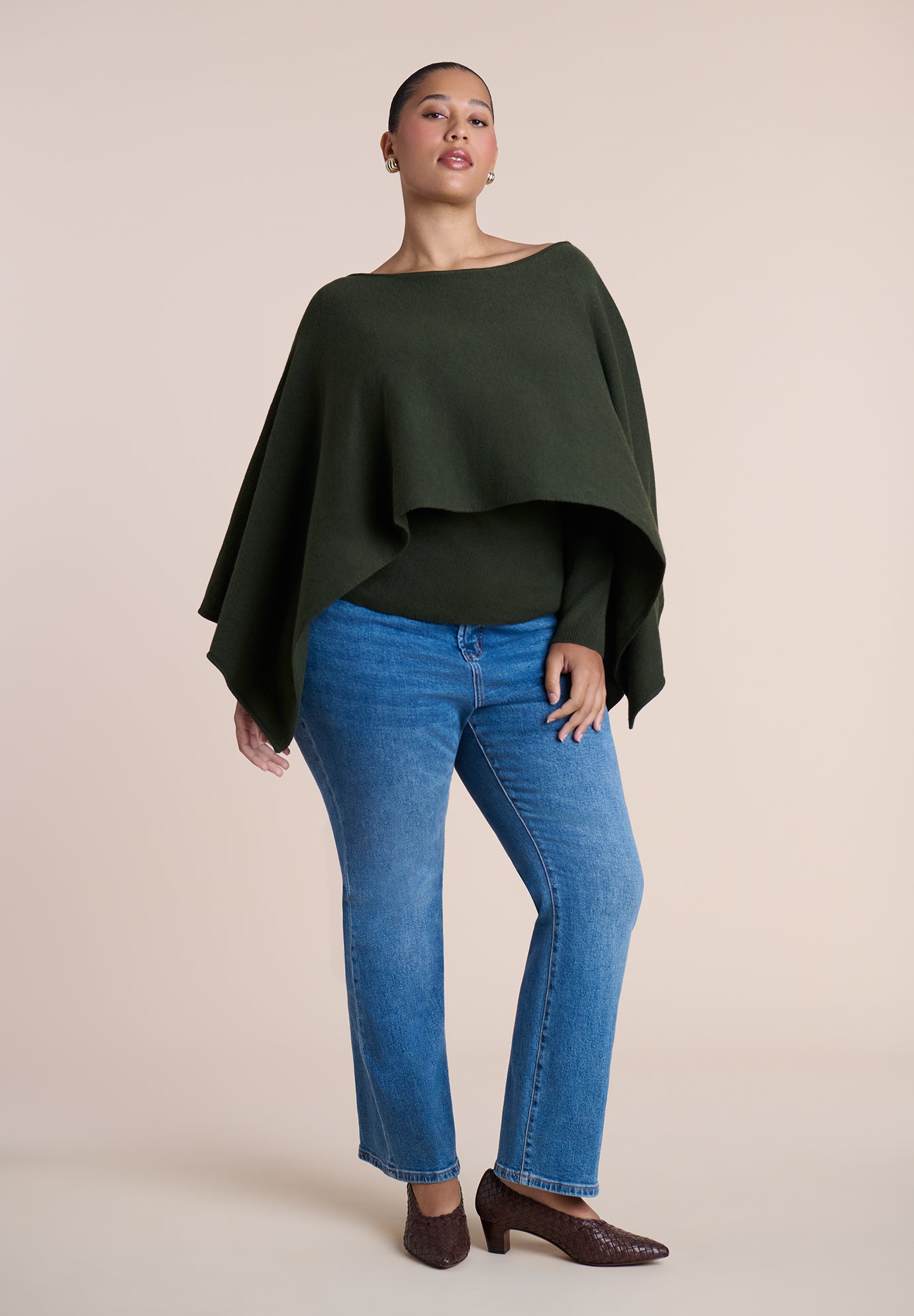 Layered Cape Sweater image number 3