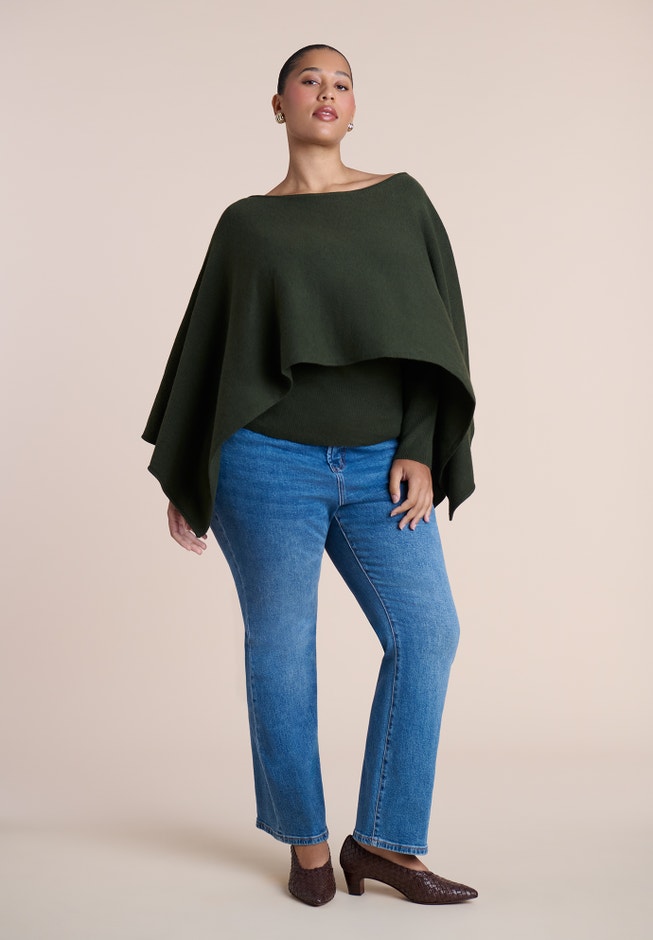 Layered Cape Sweater image number 3