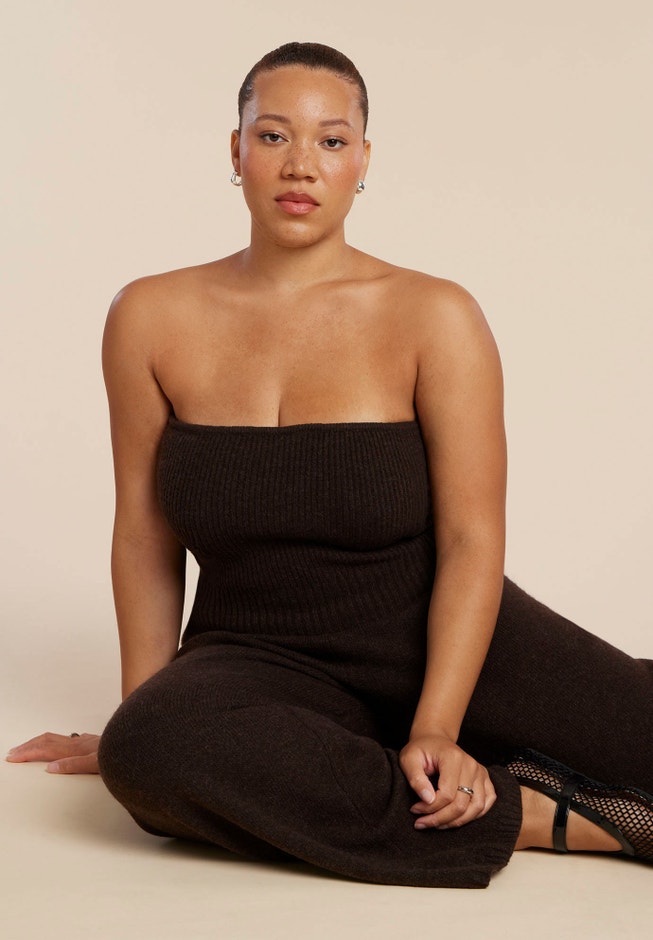 Sweater Ribbed Tube Top image number 2
