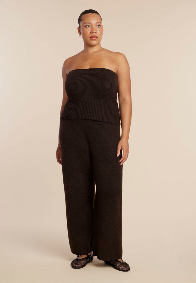 Sweater Ribbed Tube Top image number 3