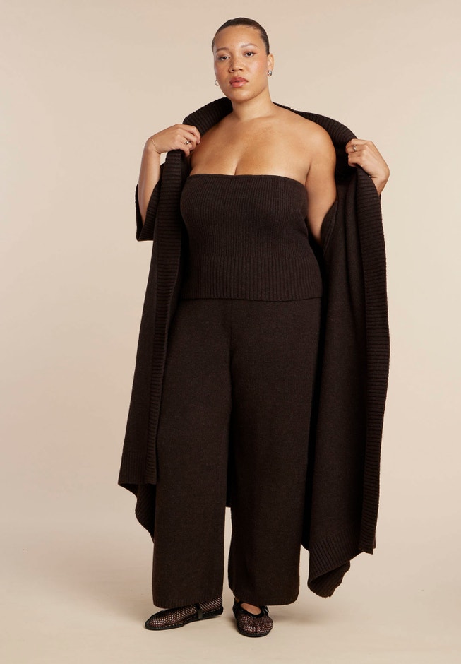 Sweater Ribbed Tube Top image number 4