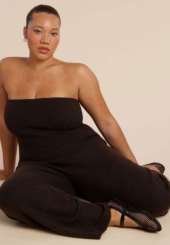 Sweater Ribbed Tube Top image number 0