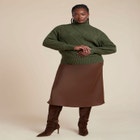 Cableknit Slouchy Sweater image number null